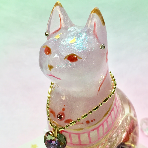 優しいピンク色のDream Cat(アメジスト&ローズクオーツ) 6枚目の画像