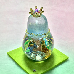 透明なブルーの王様ことりさん(ソーダライト&カイヤナイト) 5枚目の画像