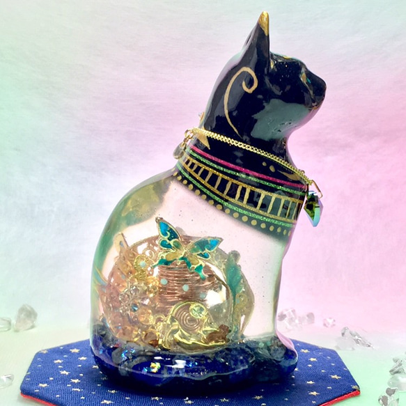 Dream cat (マラカイト&ラピスラズリ) 3枚目の画像