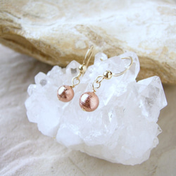 14kgf ピンクゴールド ギベオン隕石 ピアス or ノンホールピアス