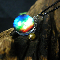 玻璃球宇宙和Gibeon隕石ver18彩虹色吊墜鑰匙扣 第2張的照片
