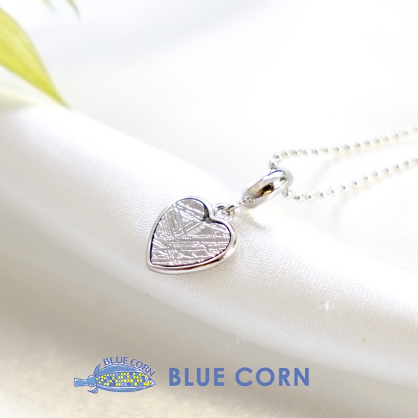 SV925 ギベオン隕石 シルバーのハート ペンダント