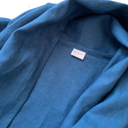 リネンのストールコート(ブルー) 9枚目の画像
