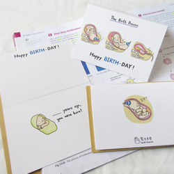 真正的生日卡 連信封 / 生物學 婦產科 分娩 第6張的照片