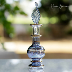 ［ミニサイズ］エジプトガラス香水瓶 パフュームボトル アロマオイル ブルー 2枚目の画像