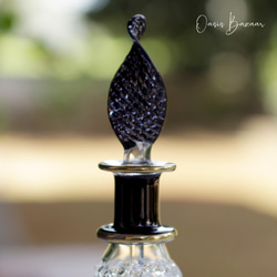 ［ミニサイズ］エジプトガラス香水瓶 パフュームボトル アロマオイル ブラック 3枚目の画像