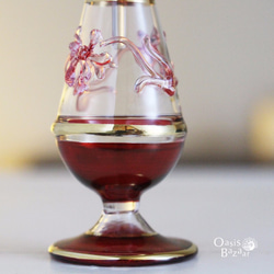 エジプトガラス香水瓶 パフュームボトル アロマオイル　レッド 4枚目の画像
