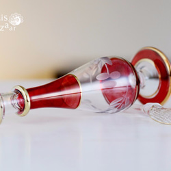 ［送料無料］エジプトガラス香水瓶 パフュームボトル アロマオイル 3本セット 2枚目の画像