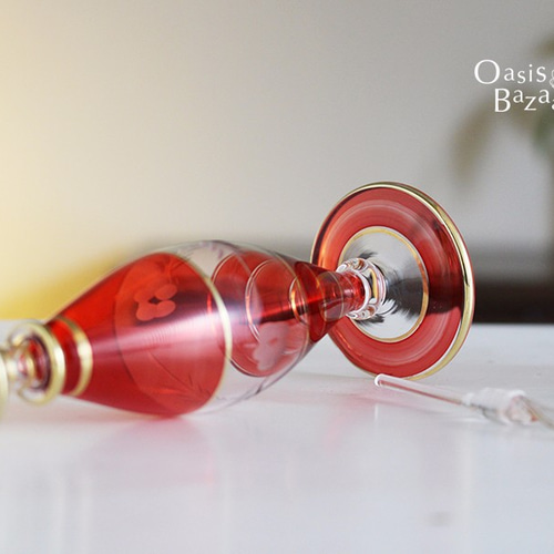 パフュームボトル Mサイズ］エジプトガラス香水瓶 パフュームボトル アロマオイル