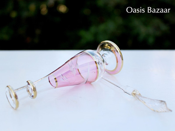 ［送料無料］エジプトガラス香水瓶 パフュームボトル アロマオイル アロマディフューザー 3本セット 8枚目の画像
