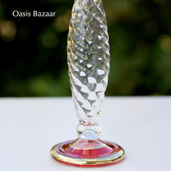 ［MSサイズ］エジプトガラス香水瓶 パフュームボトル アロマオイル　レッド 4枚目の画像