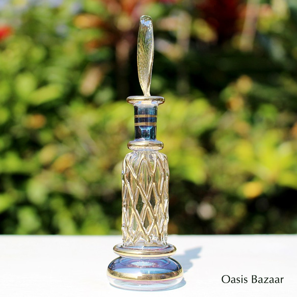 ［送料無料］エジプトガラス香水瓶 パフュームボトル アロマオイル アロマディフューザー 3本セット 3枚目の画像