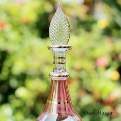 22K GOLD［MSサイズ］エジプトガラス香水瓶 パフュームボトル アロマオイル ピンク 3枚目の画像