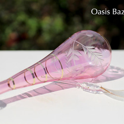 GOLD［MSサイズ］エジプトガラス香水瓶 パフュームボトル アロマオイル ピンク 6枚目の画像