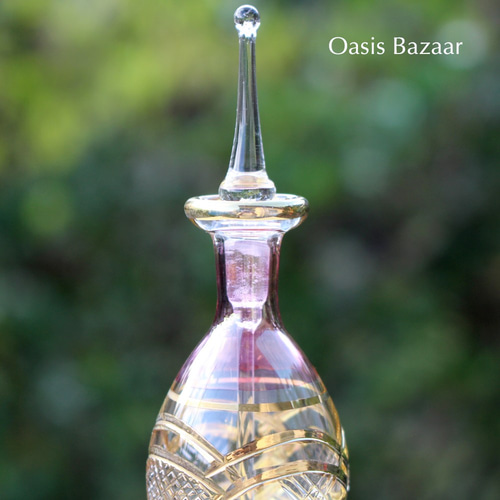 GOLD［MSサイズ］エジプトガラス香水瓶 パフュームボトル アロマオイル