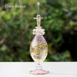GOLD［MSサイズ］エジプトガラス香水瓶 パフュームボトル アロマオイル ミックス 2枚目の画像
