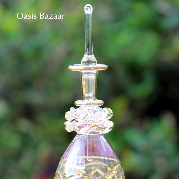 GOLD［MSサイズ］エジプトガラス香水瓶 パフュームボトル アロマオイル ミックス 3枚目の画像