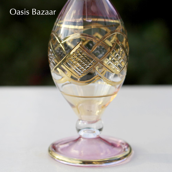 GOLD［MSサイズ］エジプトガラス香水瓶 パフュームボトル アロマオイル ミックス 4枚目の画像