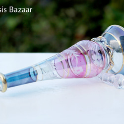 GOLD［Lサイズ］エジプトガラス香水瓶 パフュームボトル アロマオイル ミックス 6枚目の画像