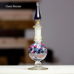 22K GOLD［XSサイズ］エジプトガラス香水瓶 パフュームボトル アロマオイル ミックス 2枚目の画像