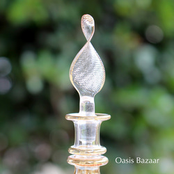 GOLD［Sサイズ］エジプトガラス香水瓶 パフュームボトル アロマオイル イエロー 3枚目の画像