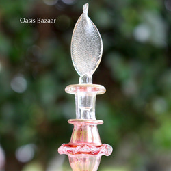 GOLD［Sサイズ］エジプトガラス香水瓶 パフュームボトル アロマオイル ピンク 3枚目の画像