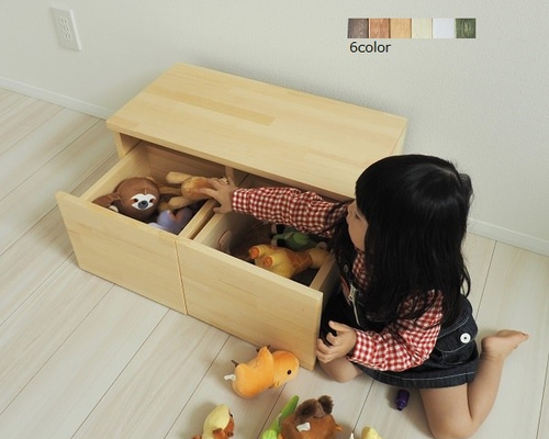 ロドニーグリーンブラッド　フェリシモ限定　「トイライク」　収納家具　キッズベンチ 子供用ベンチ(収納付)｜木製キッズコーナー、木製子供家具・キッズ椅子