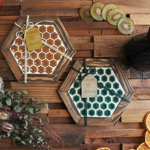HONEYCOMB TRAY （ハニカム *六角形ハチの巣* トレー） 鍋敷き
