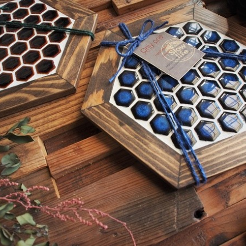 HONEYCOMB TRAY （ハニカム *六角形ハチの巣* トレー） 鍋敷き