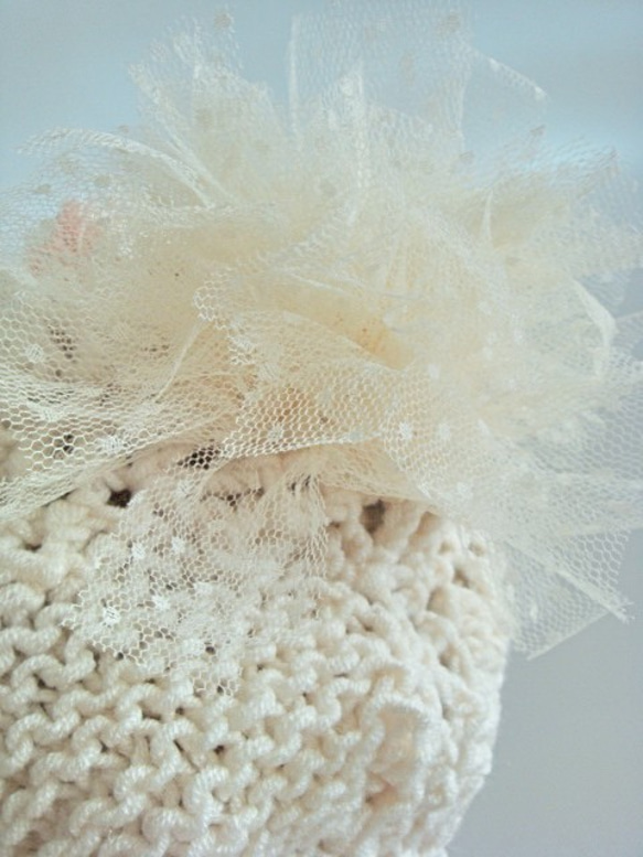 針織帽的薄紗Tsukai 第3張的照片