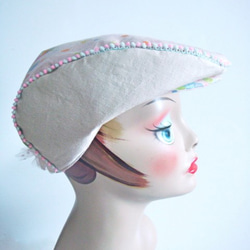ハンチング帽　ピンク系 4枚目の画像
