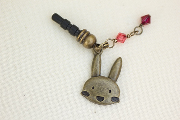 Usako智能手機耳環（古董兔） 第1張的照片