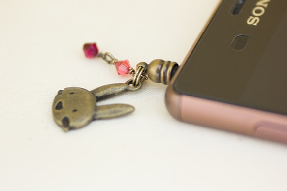 Usako智能手機耳環（古董兔） 第3張的照片