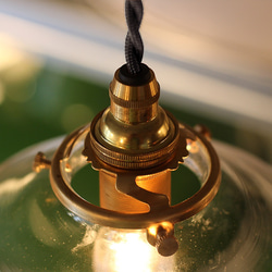 咲紀 様 オーダー依頼作品 Mini Glass Shade Lamp（BK）コード長110cm 3枚目の画像