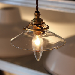 かまどん様 専用ページ Mini Glass Shade Lamp（BK）全長650mm シーリングカバー付き 2枚目の画像