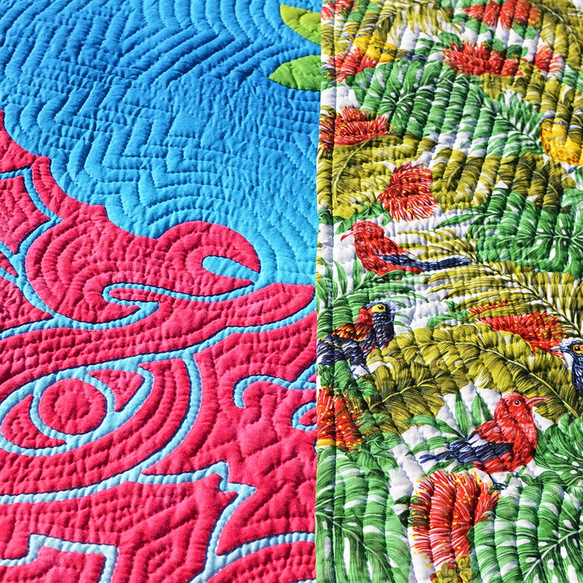 ☆再販☆受注製作☆マンタとホヌの大きなハワイアンキルト 