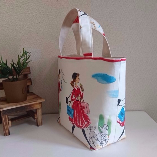 小関鈴子さんの生地を使った爽やかトート トートバッグ miri 小関鈴子さんの生地を使った爽やかトート トートバッグ miri