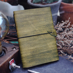 [スパン] tiaotiao抹茶緑の手の本（小）/メモ帳/レザー/文具 4枚目の画像