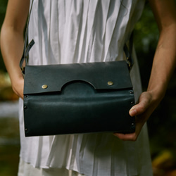 木x革系列 | 柚木皮革包 |多角型柚木包polygon teak leather bag 第3張的照片