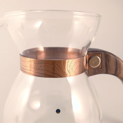 「露 La Rosée」ウッド質感のコーヒーポット – シンプルモデル－胡桃の木－注文してから制作 2枚目の画像