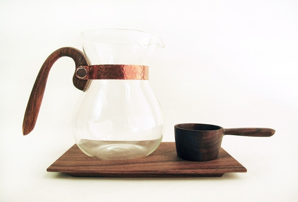 「露‧La Rosee」木質手感咖啡壺組-經典收藏版-胡桃木組--接單製作 第1張的照片