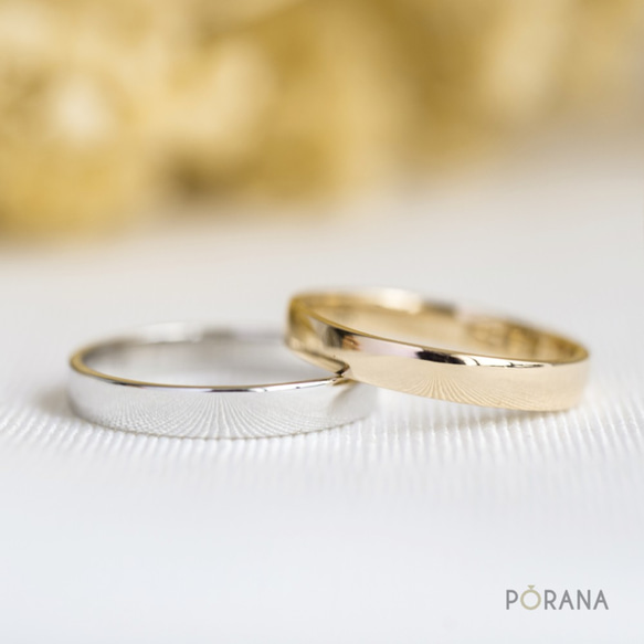 14Kゴールドシンプルな古典的なリング, 3mm ワイド, スタッキングリング, 結婚指輪, 純金 7枚目の画像