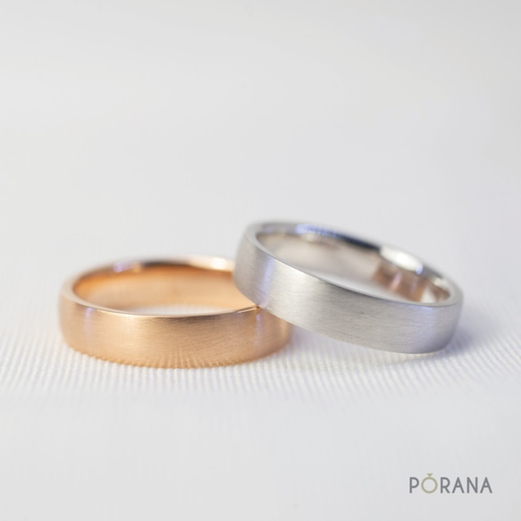 14Kゴールドシンプルで古典的なリング, 4.8mm ワイド, 結婚指輪 7枚目の画像