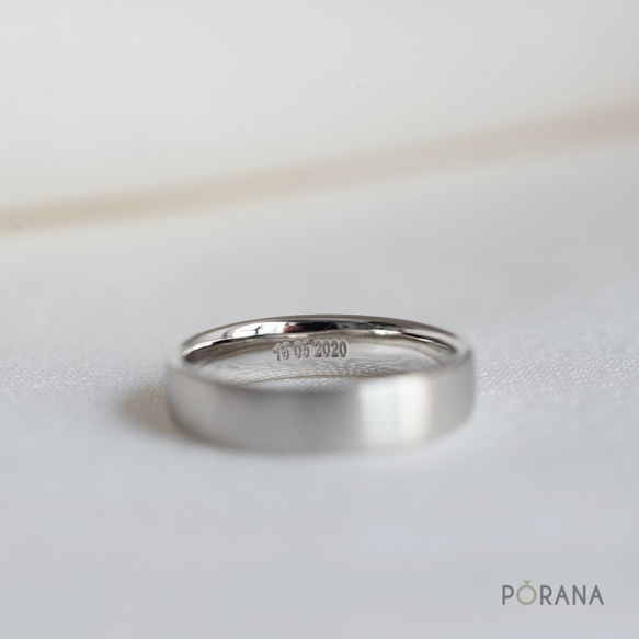 14Kゴールドシンプルで古典的なリング, 4.8mm ワイド, 結婚指輪 9枚目の画像