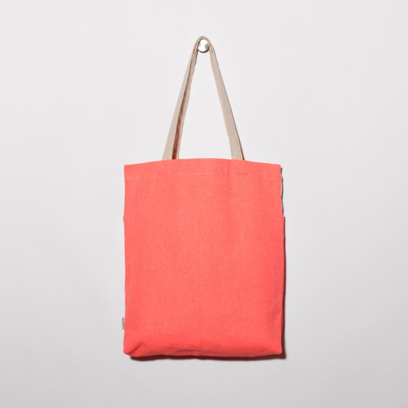 1day1bag POPULAR Canvas Tote with Pockets (Orange) 2枚目の画像