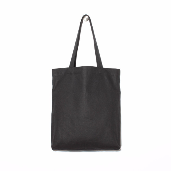 1day1bag POPULAR Canvas Tote with Pockets (Black) 2枚目の画像