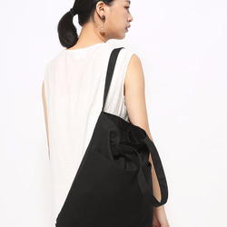 1day1bag POPULAR Canvas Tote with Pockets (Black) 3枚目の画像