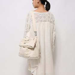 1day1bag Natural White Multiple Way Backpack Shoulder Bag 2枚目の画像