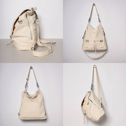 1day1bag Natural White Multiple Way Backpack Shoulder Bag 4枚目の画像