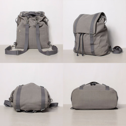1day1bag Grey Multiple Way Backpack Shoulder Bag 6枚目の画像